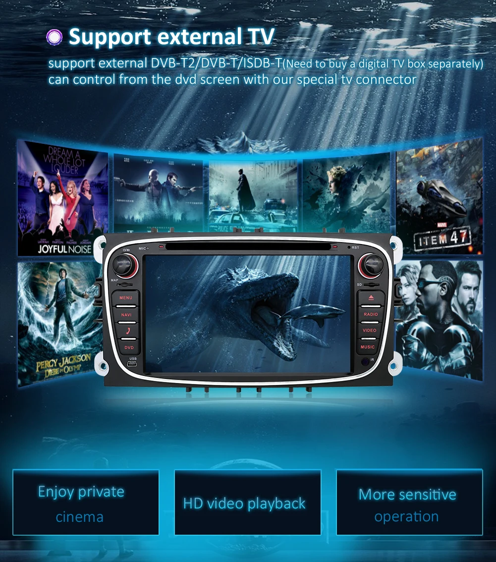 Автомагнитола 2 din Android 9,0 автомобильный dvd кассетный плеер для ford для focus 2 магнитофон gps навигация Wi-Fi руль 4G ram