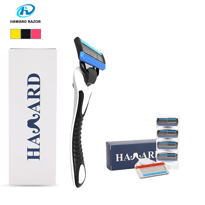 Haward Razor профессиональная бритва для бритья Мужская Ручная (6 картриджей 5 слойная
