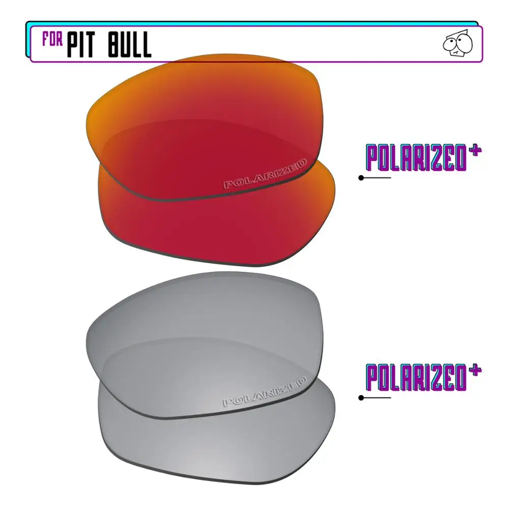 EZReplace Polarized Replacement Lenses for - Oakley Pit Bull Sunglasses - Sir P Plus-RedP Plus