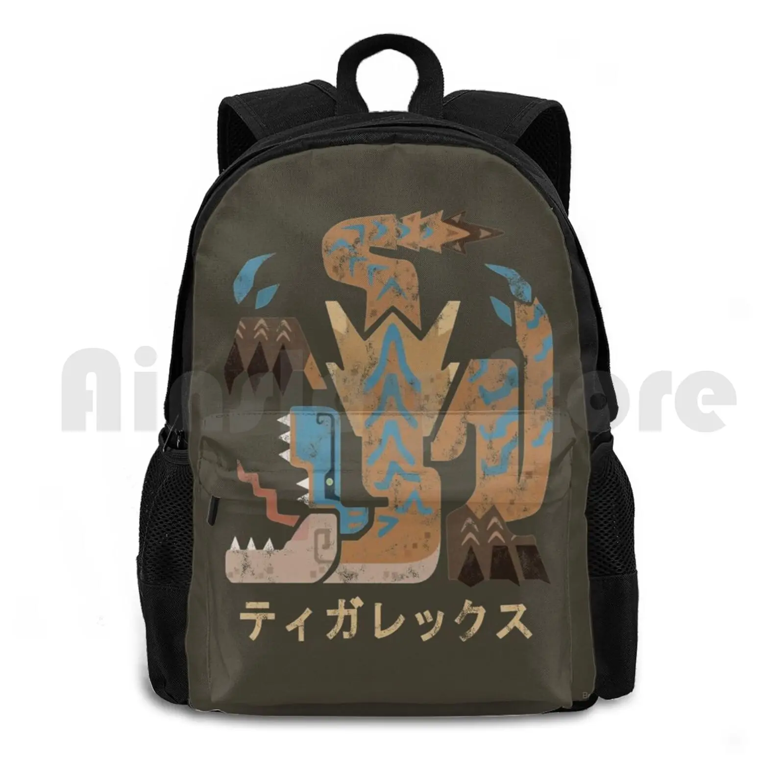 Водонепроницаемый рюкзак с изображением монстра Hunter World Iceborne Tigrex Kanji Icon