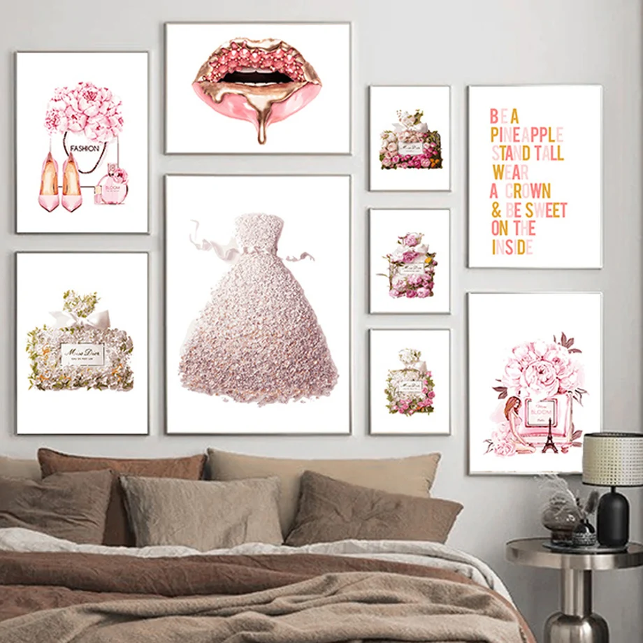 Роскошные модные настенные картины с изображением парфюма на каблуке в Париже