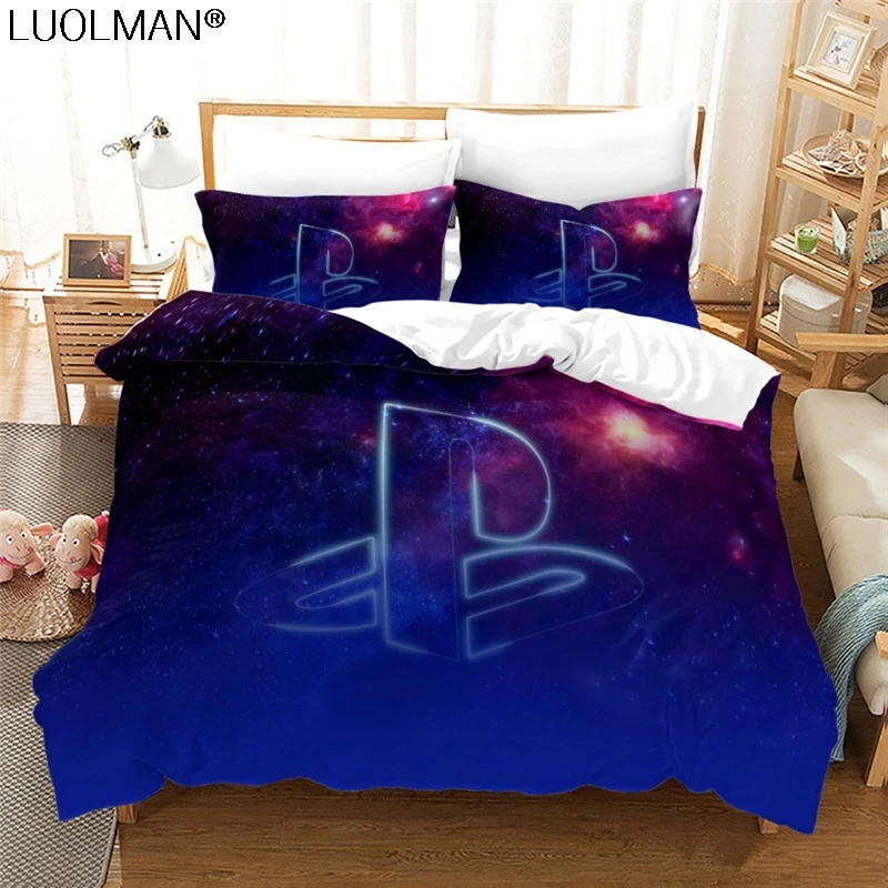 

3D Printed PlayStation Geometry Bedding Set 2/3pcs Soft Quilt Cover / Duvet Cover Set Twin Full Queen King Size Home Textile
