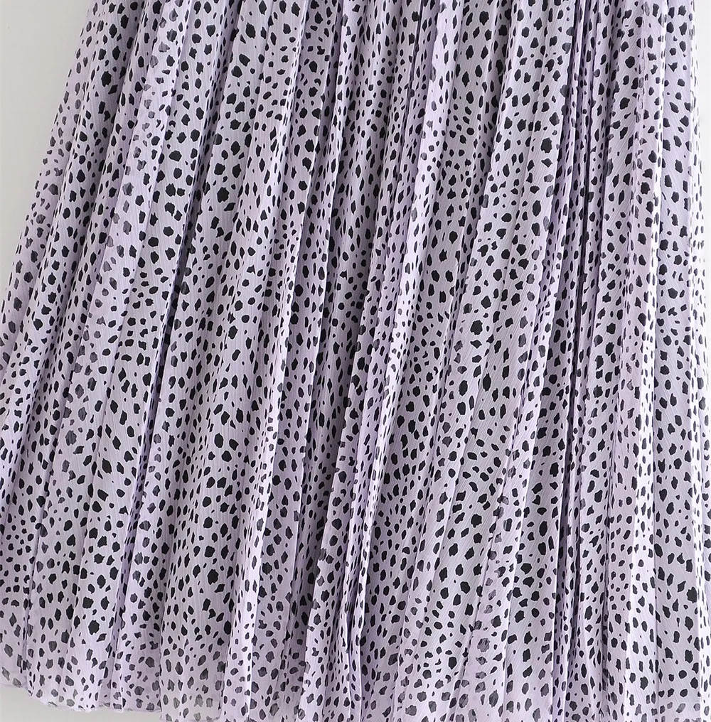 Женское шифоновое платье ZA Элегантное маленькое Плиссированное Платье с принтом