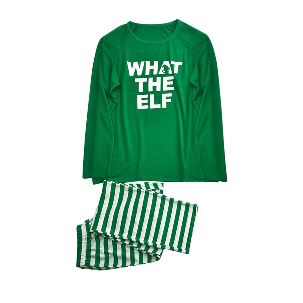 Рубашка для родителей и ребенка хлопковый топ + штаны в полоску Рождественская