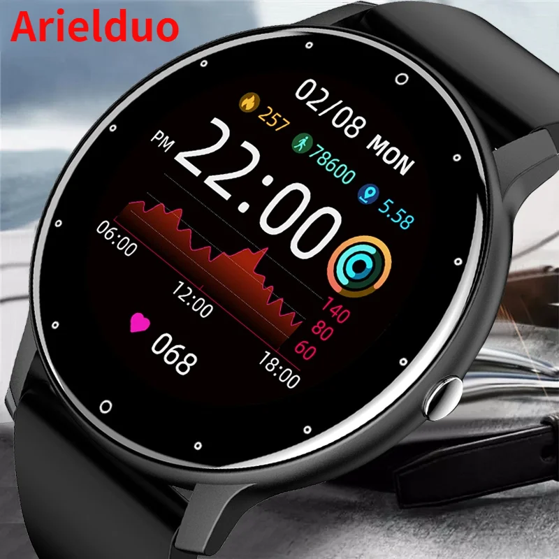 New smart watch men's full touch screen sports fitness watch women's sports waterproof bluetooth for android ios smartwatch add