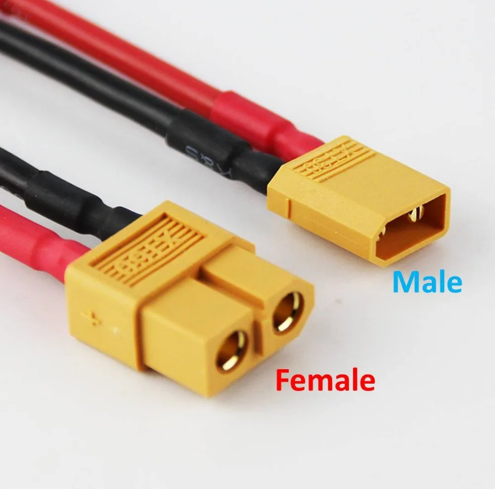 Amass XT60 до XT30 Мужской Женский мягкий 16AWG силиконовый Разъем Кабель-адаптер провода для FPV RC Lipo батарея ESC двигатель Дрон