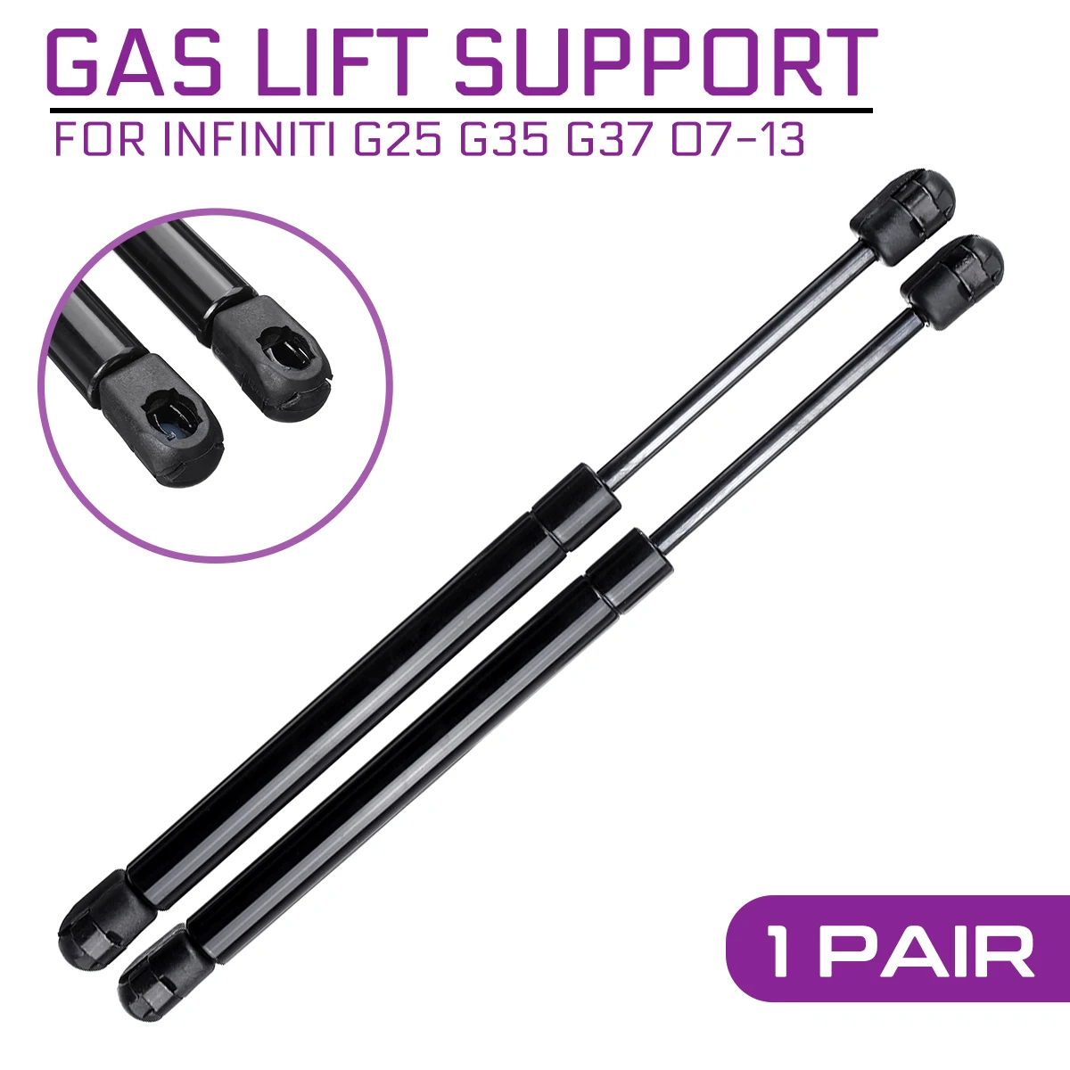 

2pcs 34cm Car Front Hood Car Supports Shock Gas Spring Lifter Support Gas Strut Prop Bar For Infiniti G25 G35 G37 2007-2013