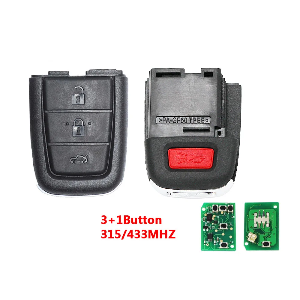

Remote Key 3+1 Buttons 315/433Mhz For Chevrolet FCC ID 0UC6000083