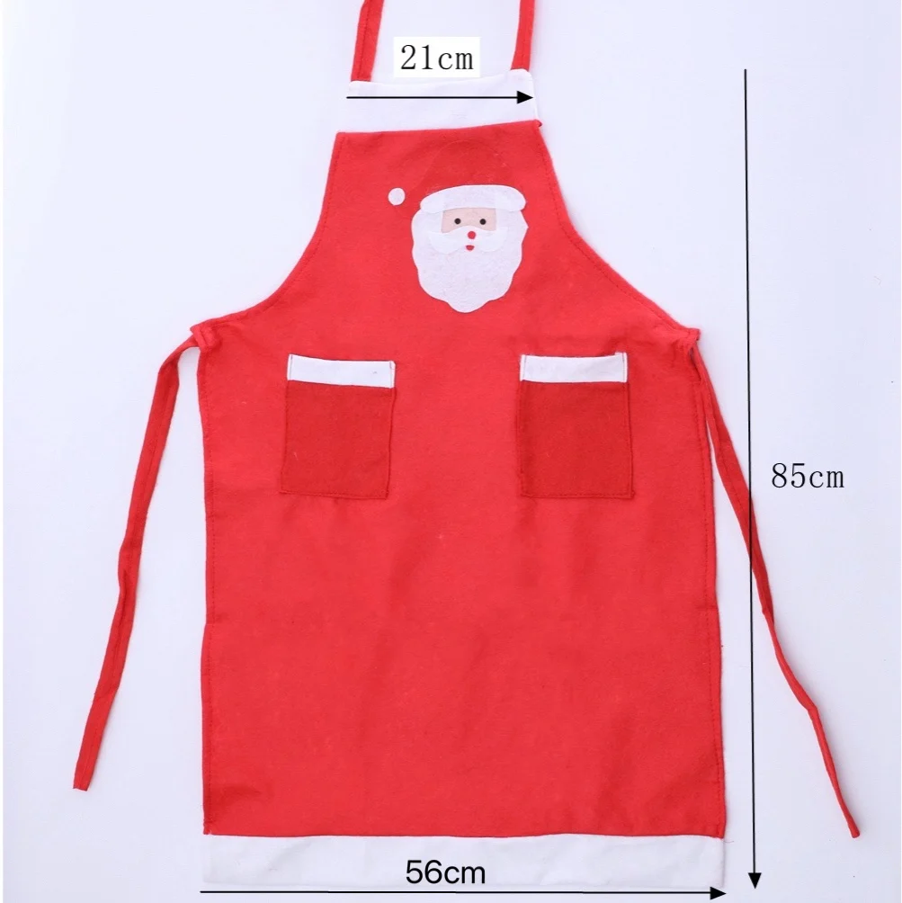 

10PCS Novelty Red Funny Christmas For Home Cooking Santa Claus Apron Table for Woman Dinner Decoration Kitchen Supplies