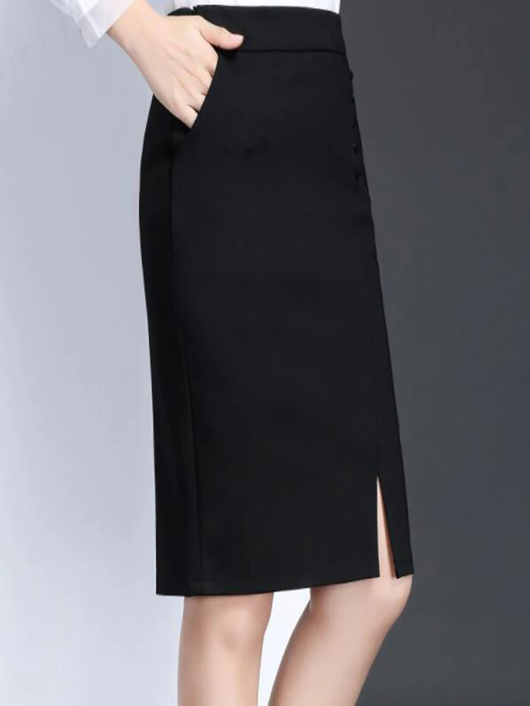 

Cultiseed Women High Waist Elegant Office Work Party Slim Hip One Step Formal Pencil Skirts Female New Knee Length Gowns Clothes