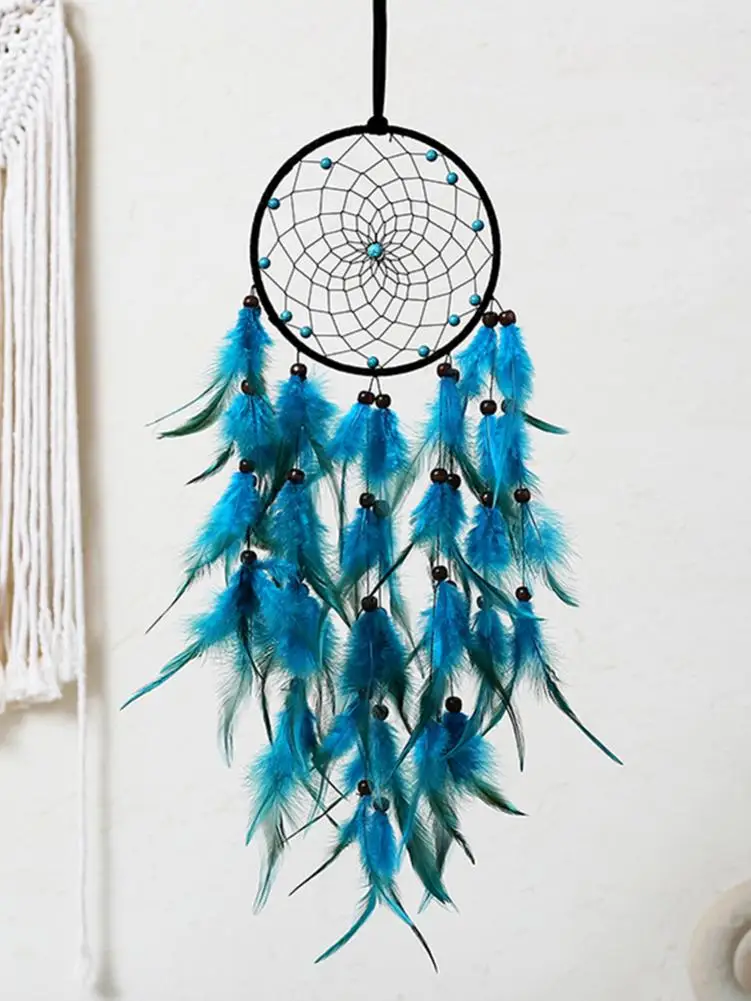 

Light Blue Dreamcatcher Pendant Handmade Beautiful Dream Catcher Decoration Wall Hanging Decor Gift For Room Party Wedding #D0