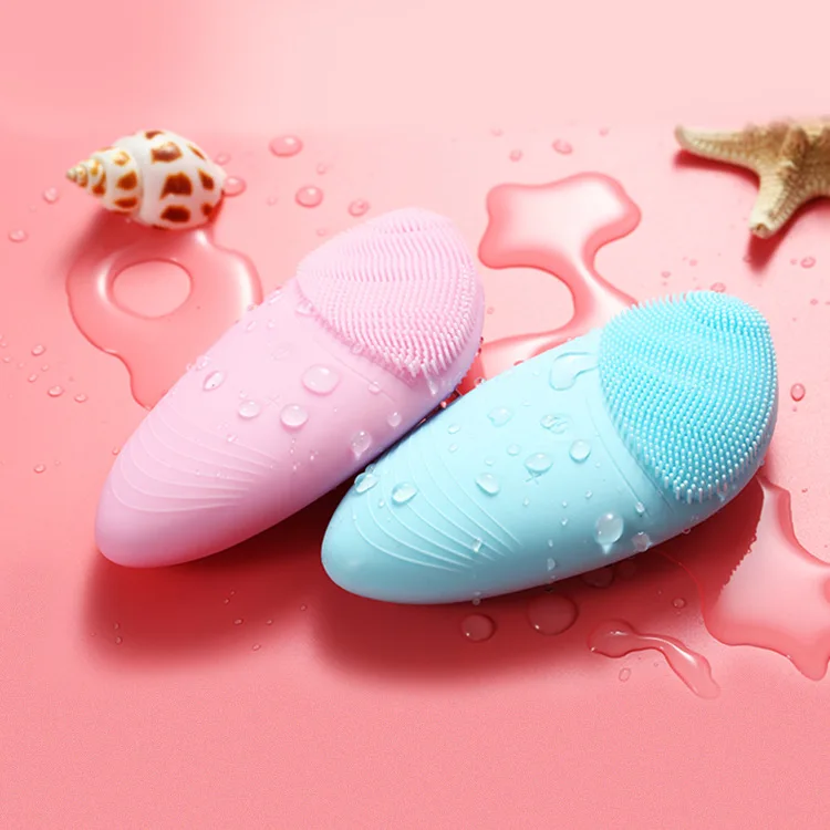 Электрическая силиконовая щетка для чистки лица мини USB перезаряжаемая умная