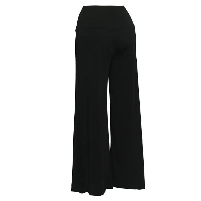 

Plus Size Women Casual High Waist Palazzo Flare Wide Leg Long Pants Trousers