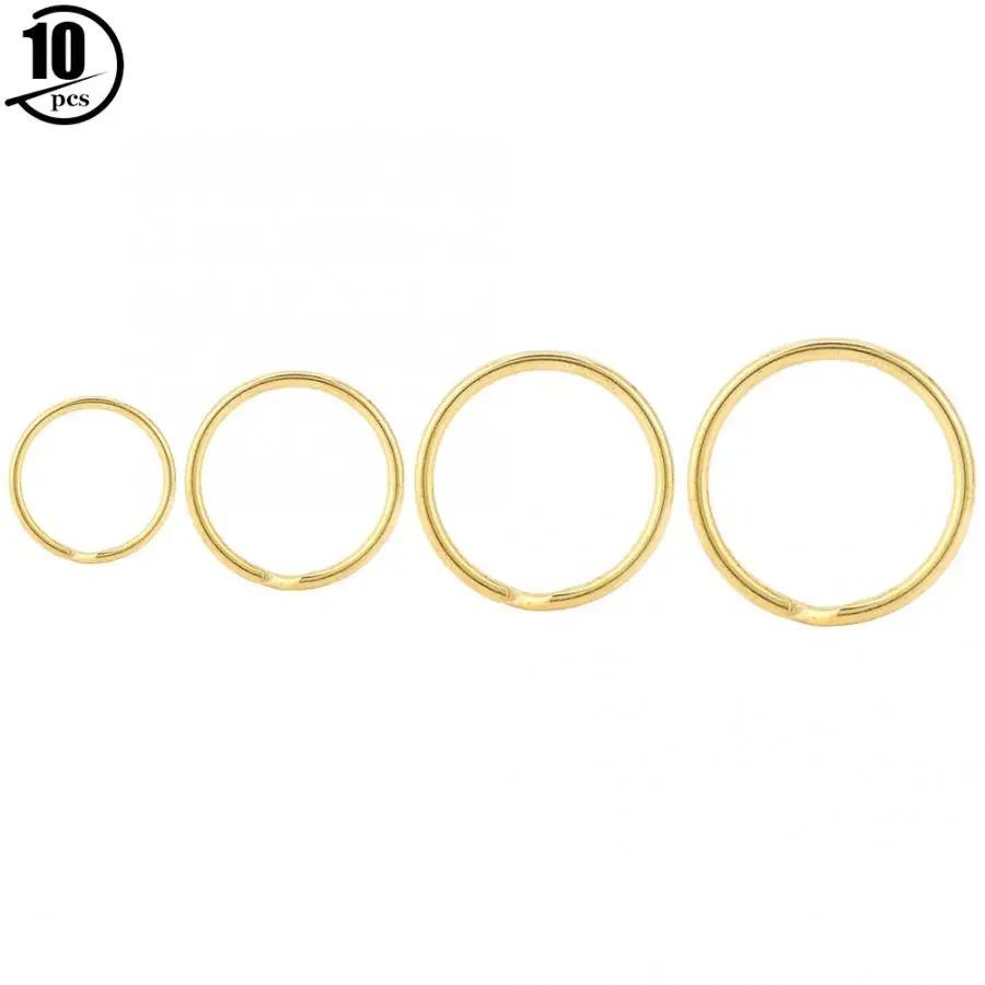 10 шт. латунное кольцо для ключей Золотая сумка крюк соединитель брелок сделай сам