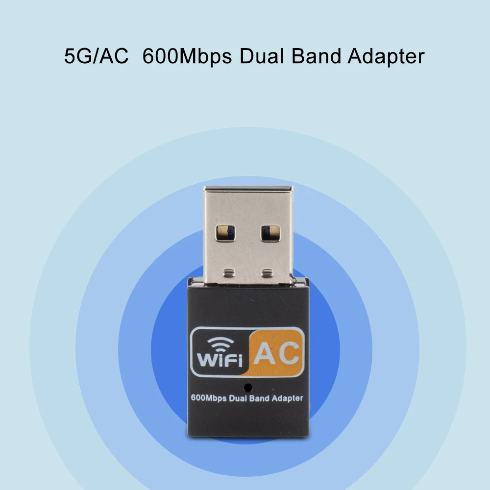 USB WiFi Bluetooth Adapter 600Mbps Dual Band 2.4/5Ghz Wireless External Receiver Mini Dongle for PC/Laptop/Desktop | Компьютеры и офис