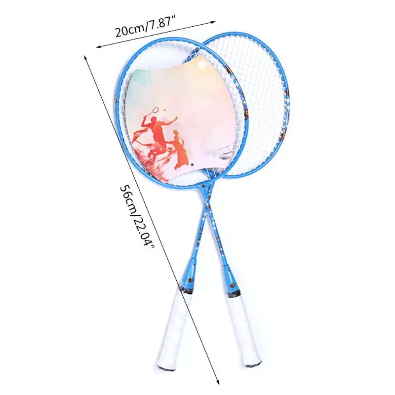 

1Pair Iron Alloy Badminton Shuttlecock Racket Entertainment Racquet Sport Supply G99D