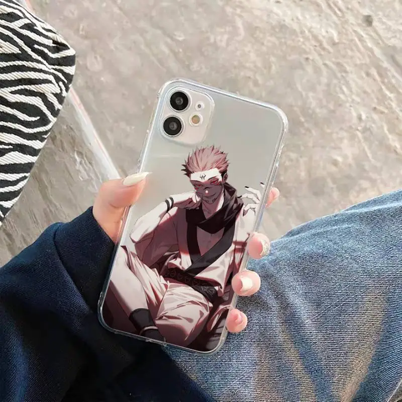 

Jujutsu Kaisen Sukuna anime Phone Case Transparent for Clear iPhone case 11 12 mini pro XS MAX 8 7 6 6S Plus X 5S SE 2020 XR