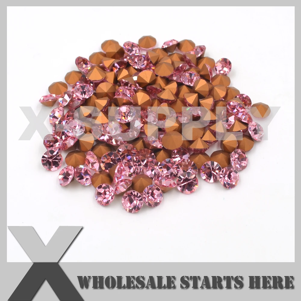 HX) ss29, ss38, ss45 Свободные Стразы Chaton, острый задник, используется для металлических настроек, чашки цепи, смешанные цвета