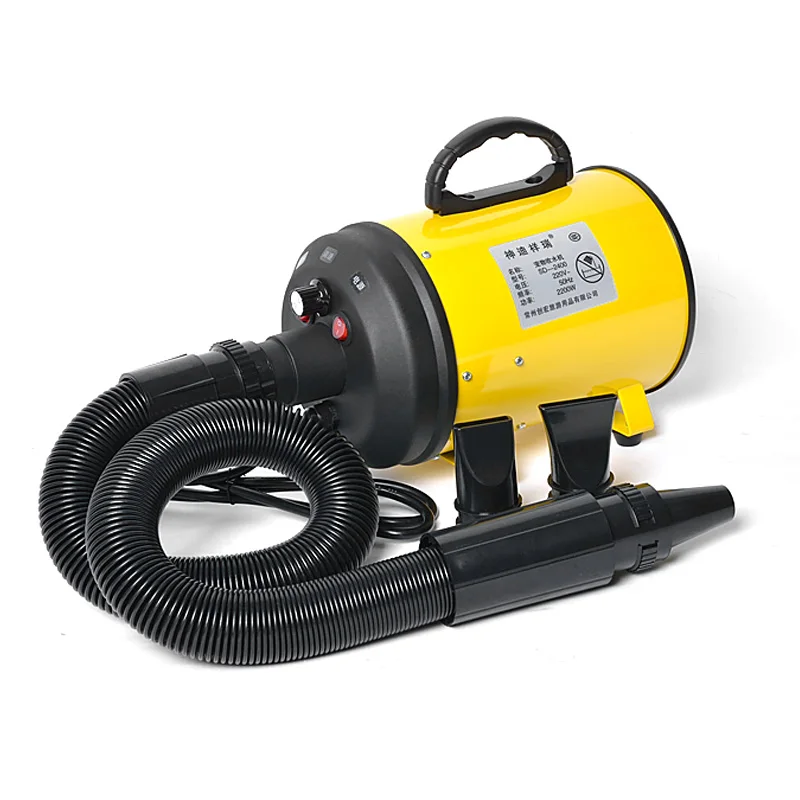 

2200W Pet Dryer Blower Adjustable Dog Grooming Dryer Pet Hair Dryer Strong-Power Low Noice Blower with 3 nozzles