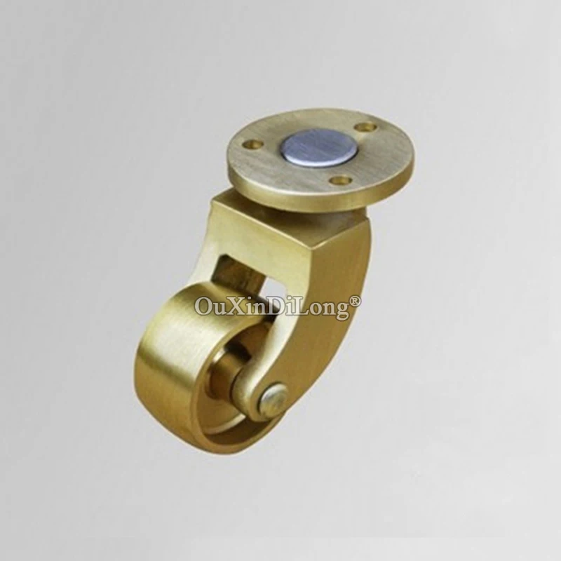 Европейская антикварная 2 шт сверхмощная латунная УНИВЕРСАЛЬНАЯ мебель колесики