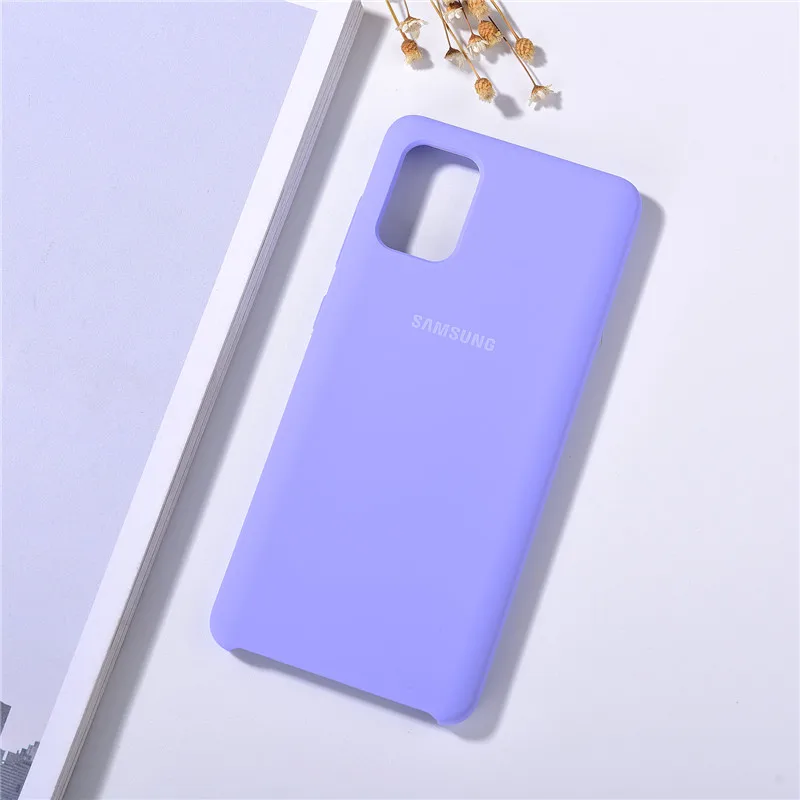 Оригинальный чехол для Samsung A31 A51 A71 задняя крышка из жидкого силикона мягкий