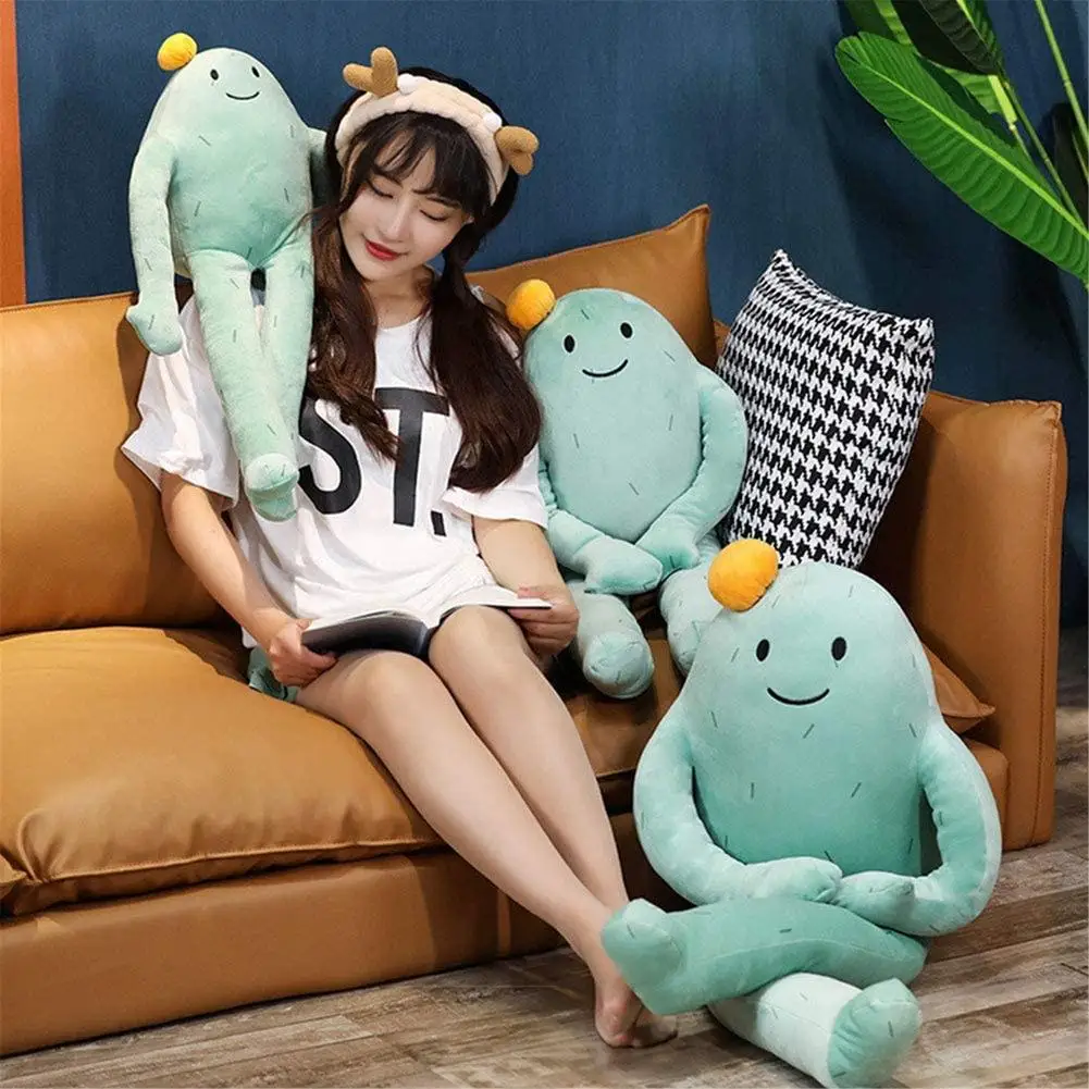 

Cute Squatting Cactus Plush Toys Stufed Wild Plants Dolls Plush Green Cactus Pillow Cushion Kids Girl Sleeping Dolls Gift
