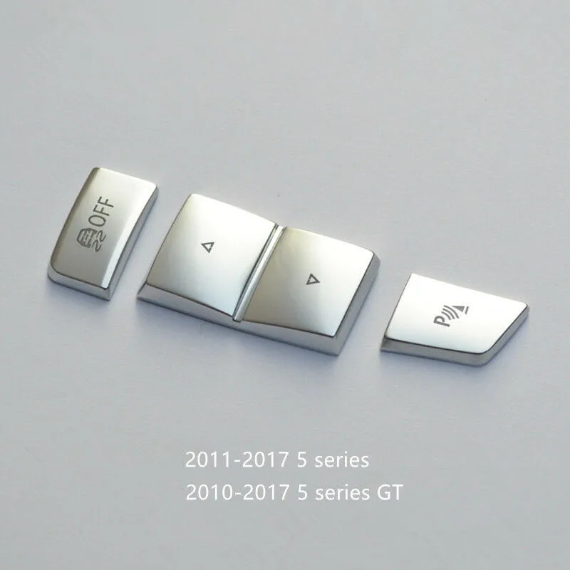 

ABS Buttons Decorative Cover Accessories Chrome Easy To Paste For BMW 5 Series F10 F07 F18 Gear Shift For Left-hand Drive