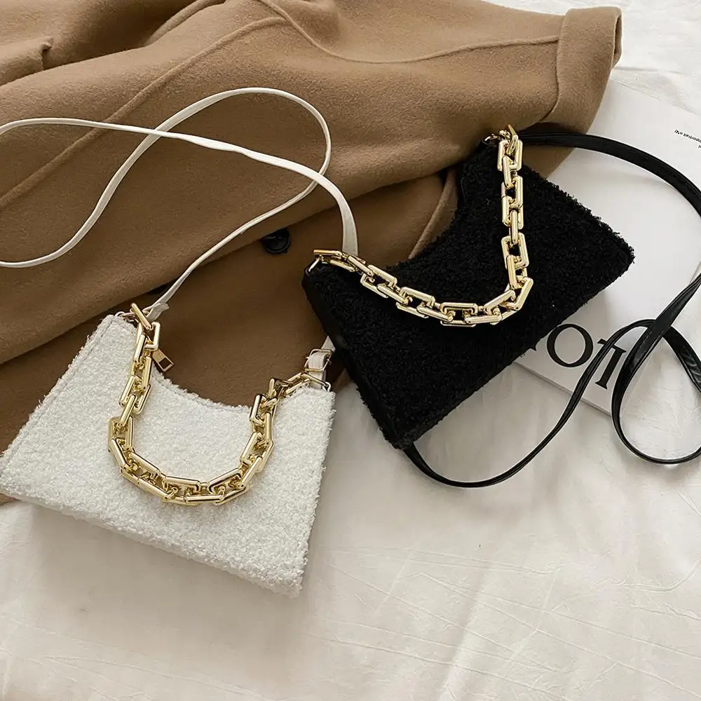 

Portable Street Underarm Bag Handbags for Women Solid Color Shoulder Clutch Hobo Popular Simple Female Daily Bag