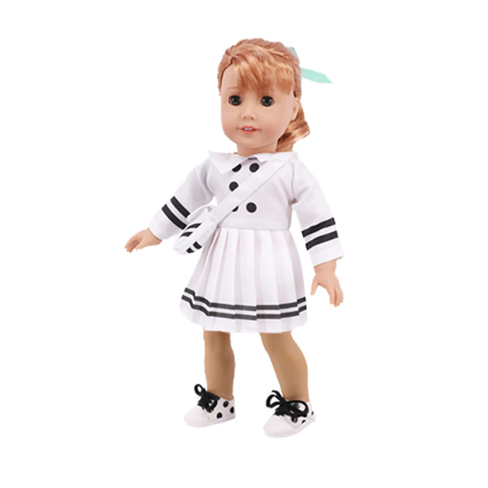 School Uniform BunnyI Bag For 18Inch American&amp43 Cm New Born Baby Reborn Doll Clothes Accessories Girl's Travel Suit Gift Toys |