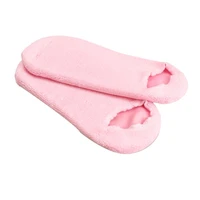 1 pair pink cotton and silicon gel soft repair cracked socks foot skin treatment gel spa sock foot care stretchable health care