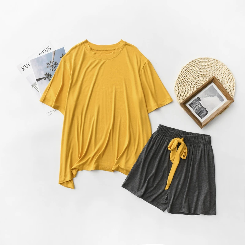 Новинка 2020 пижама из модала короткая женская домашняя одежда летняя удобная