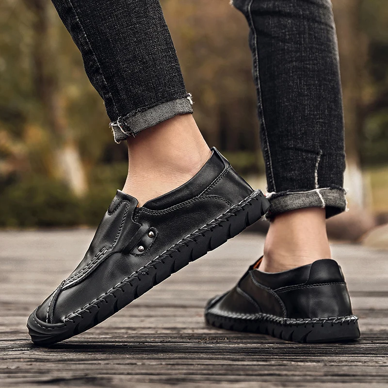 Мужские Летние мокасины лоферы из натуральной кожи высокого качества легкие