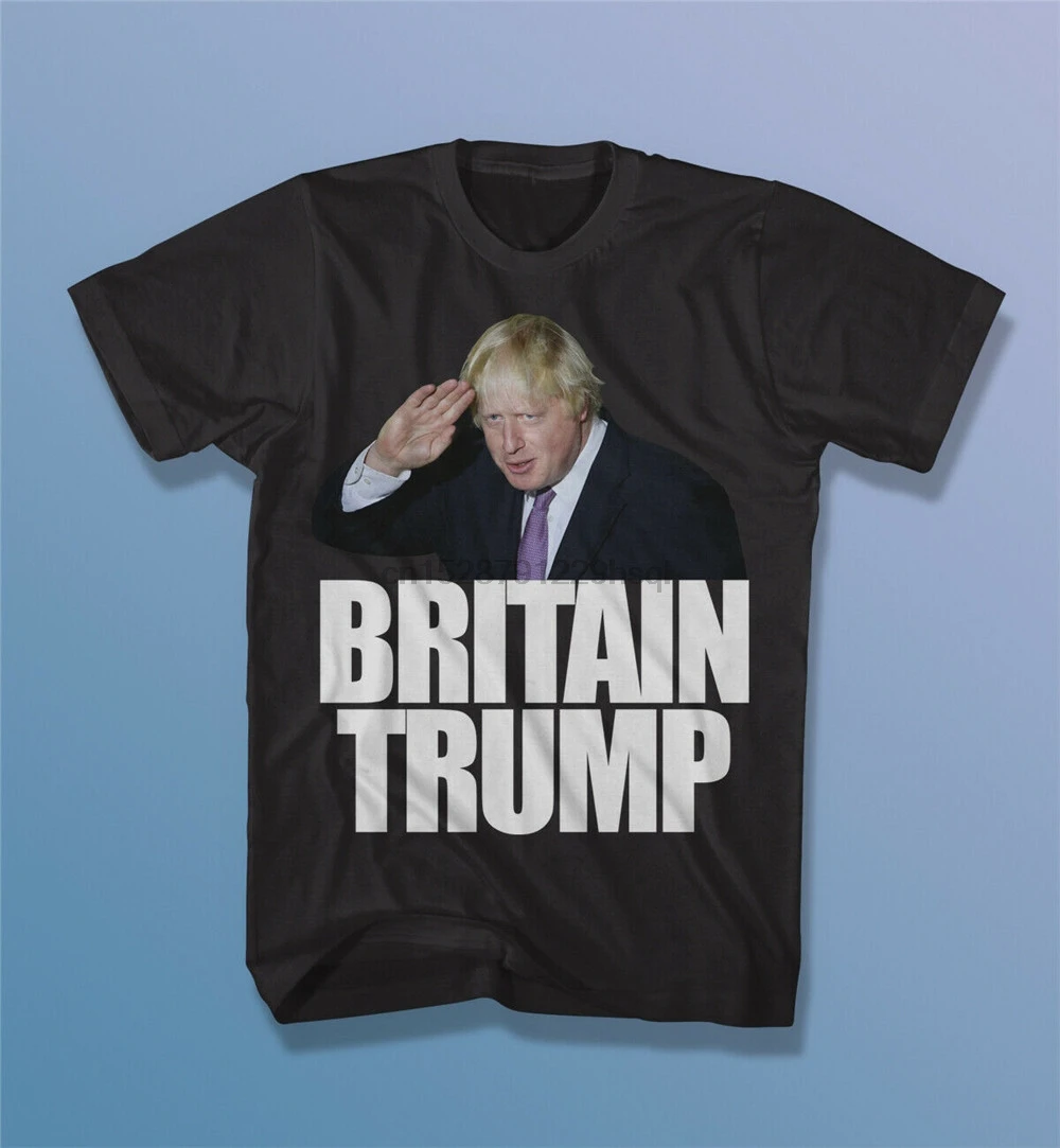 Pm Boris Johnson футболка Великобритании рубашка Трампа забавная политика с вырезом