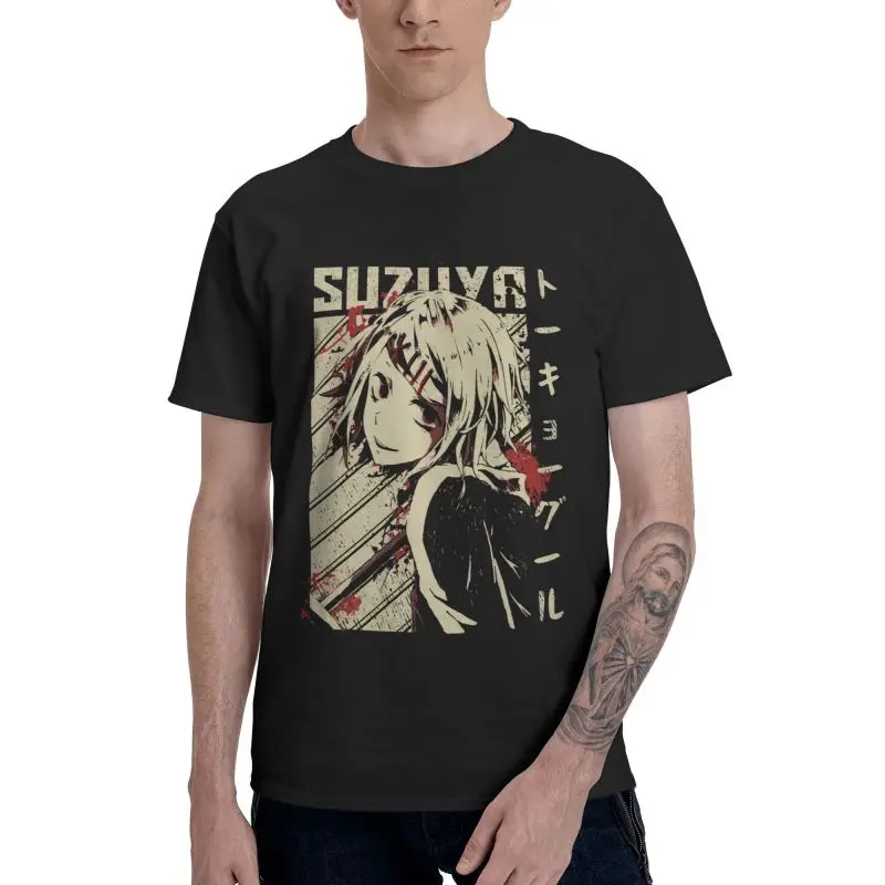 

Male Juuzou Suzuya Tokyo Ghoul T-Shirt Fashion Japanese Anime Manga Tshirt Short Sleeve Unique T Shirt Homme Cotton Tee Gift