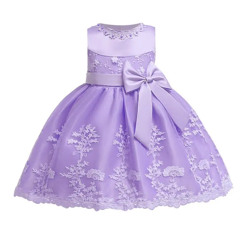 Light purple Г. Платье для новорожденных девочек рождественские детские платья для девочек, платье принцессы для первого дня рождения vestidos Infantil, 3, 9, 24 месяца - Цвет: Light purple