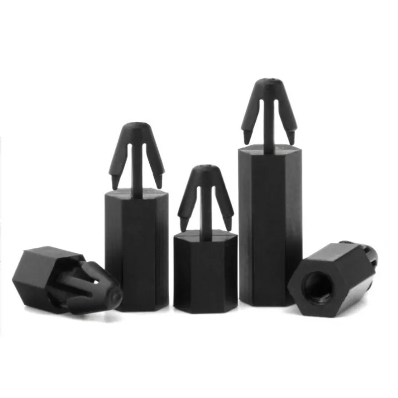 100 шт. M3 черный белый защелкивающийся в столбах нейлоновый противостоящий