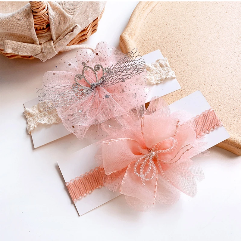 

Summer Baby Girls Cute Sweet Flower Shiny Rhinestone Crown Hairbands Headbands Children Soft Hair Hoop Kids Hair Accessories