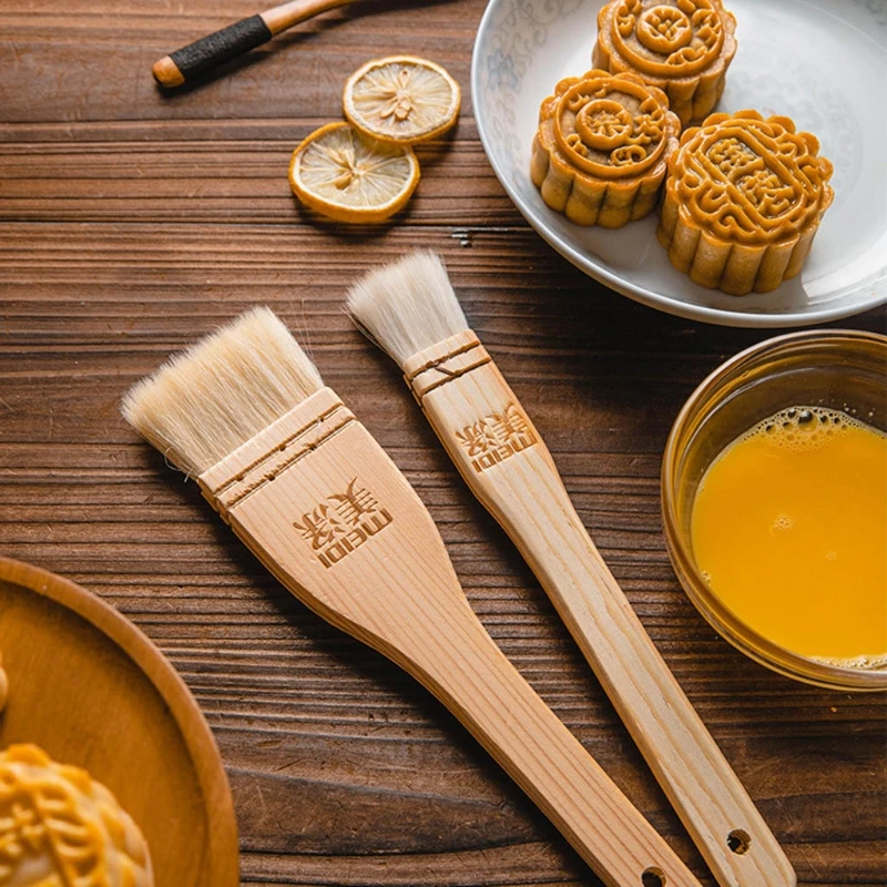 

Household Mooncake Pastry Brush Barbecue Oil Baking Brushes Cooking Tools Wooden Handle Wool Kitchen baking tools for cakes