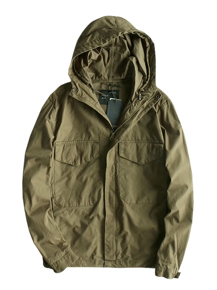 

Autumn New Style Improved Cargo Jacket Men's American Retro Japanese Fashion Multiple Pockets Charge Hooded Jacket