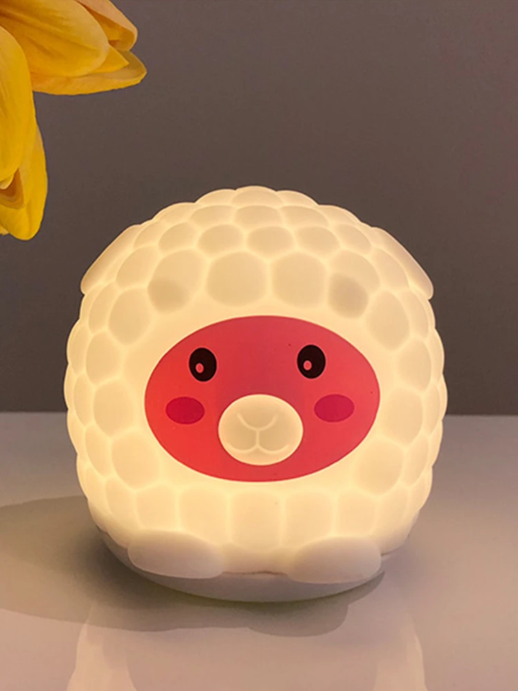 Креативный подарок Цветной силиконовый ночник sSheep прикроватный для спальни с