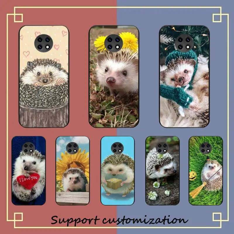 

Hedgehog Cute in Teacup Animal Art Phone Case For Xiaomi Redmi Note8A 7 5 Note8pro 8T 9Pro TPU Coque for note6pro Funda Capa