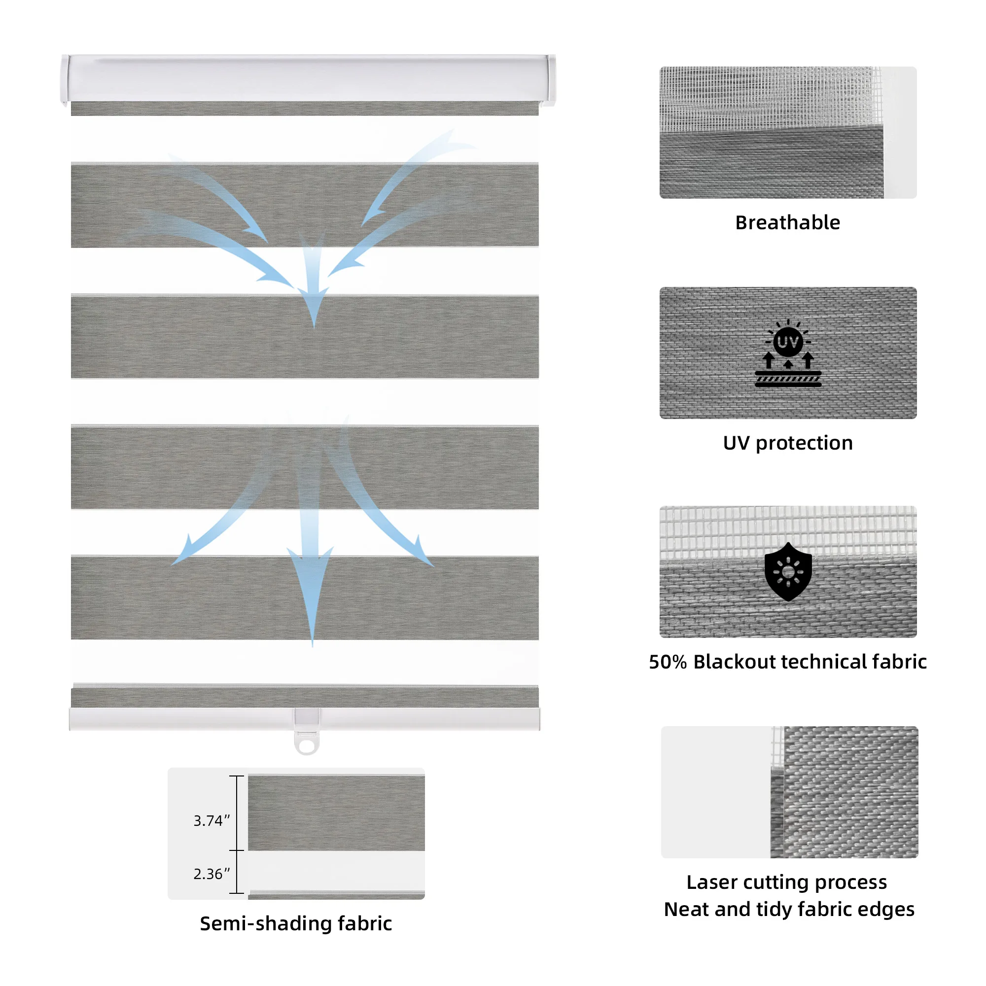 BERISSA Zebra оттенки беспроводной фильтр двойные шторы прозрачные или