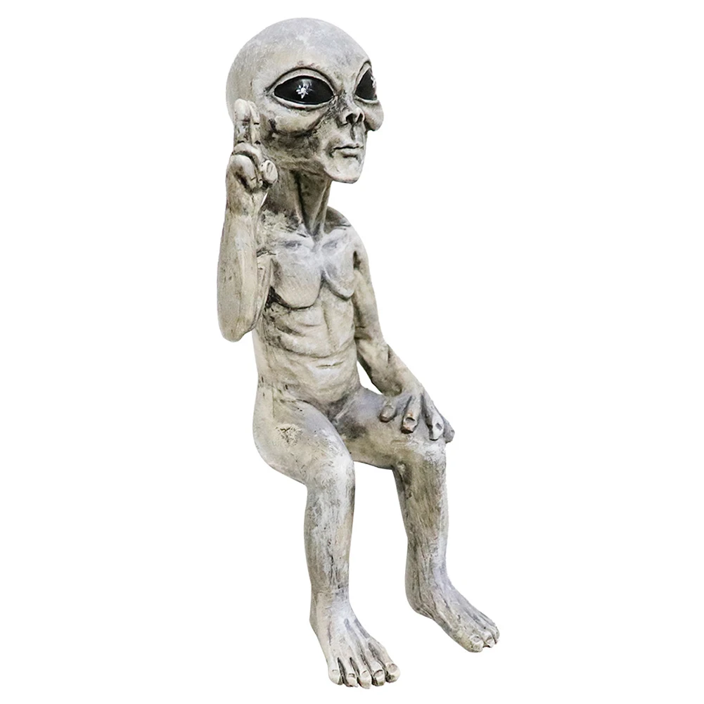 

Outer Space Alien Statue Martians Garden Figurine for Home Indoor Outdoor Layout Figurines Garden Handicraft Miniature