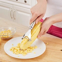 1pc stainless steel corn separator stripper peeler remove threshing grain creative planing device household kitchen small gadget