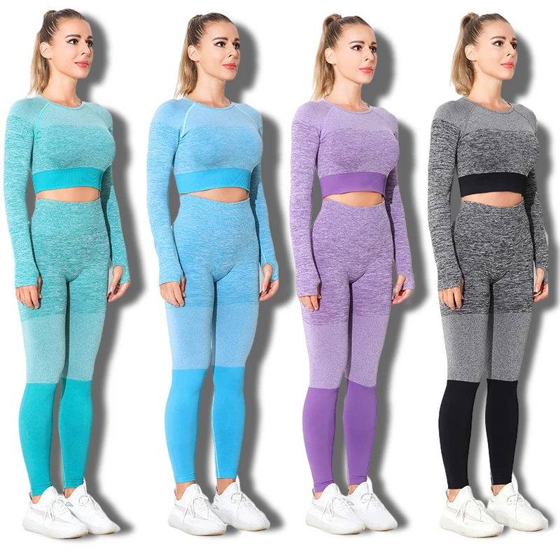 

Autumn and winter yoga clothing suits for women, sportswear long sleeves, outdoor, running, quick-drying fitness clothing,