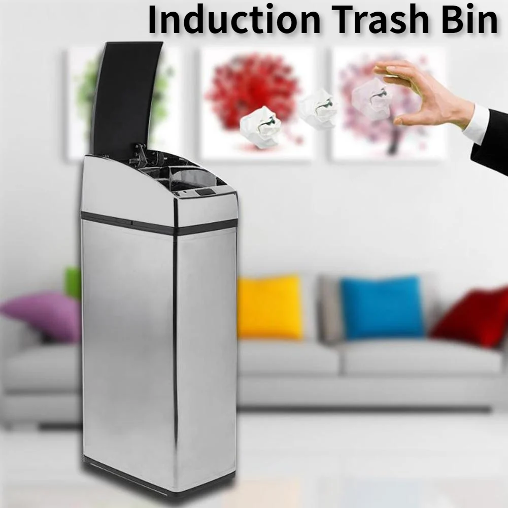 

3/4/6L Smart Trash Bin Induction Automatic IR Sensor Dustbin Induction Rubbish Can Household Waste Bins Cleaning Accessories
