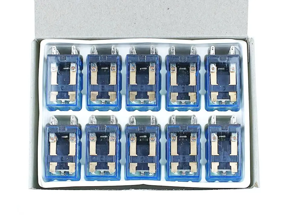 10 шт. MY4NJ AC DC 220 В 110 В 24 в 12 В катушка 4NO 4NC зеленый светодиодный индикатор реле питания din-рейка 14 Pin Реле времени MY4N-J