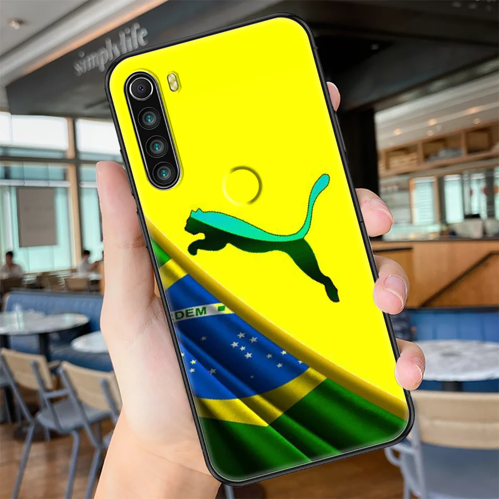 

Pumaes Sports Brand Phone case For Xiaomi Redmi Note 7 7A 8 8T 9 9A 9S 10 K30 Pro Ultra black painting bumper trend Etui pretty