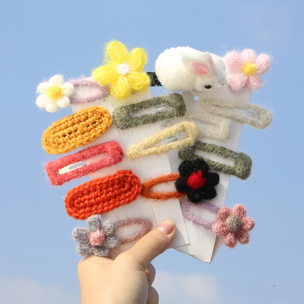 1 шт./1 компл. Женские зимние вязаные заколки для волос девочек милые головные