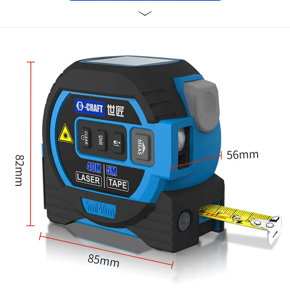 3 In 1 Laser Tape Measure 40/60m Rangefinder Infrared Measuring Artifact Electronic Measurement Steel Tape Measure Laser Cross